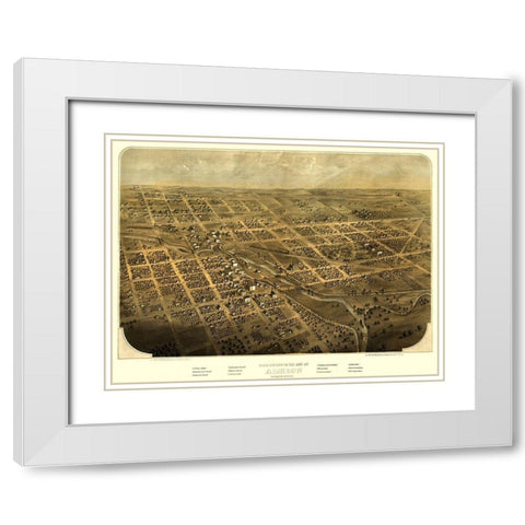 Albion Michigan - Ruger 1868 White Modern Wood Framed Art Print with Double Matting by Ruger