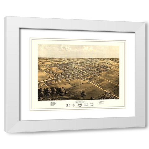 Romeo Michigan - Ruger 1868 White Modern Wood Framed Art Print with Double Matting by Ruger
