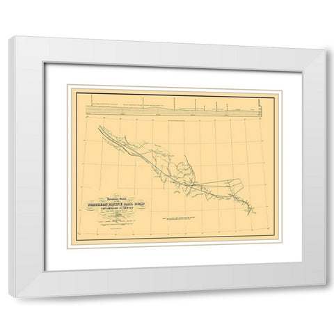 Northern Pacific Railroad Preliminary Survey 1 White Modern Wood Framed Art Print with Double Matting by Wagner