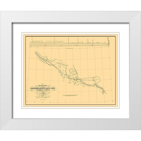 Northern Pacific Railroad Preliminary Survey 1 White Modern Wood Framed Art Print with Double Matting by Wagner