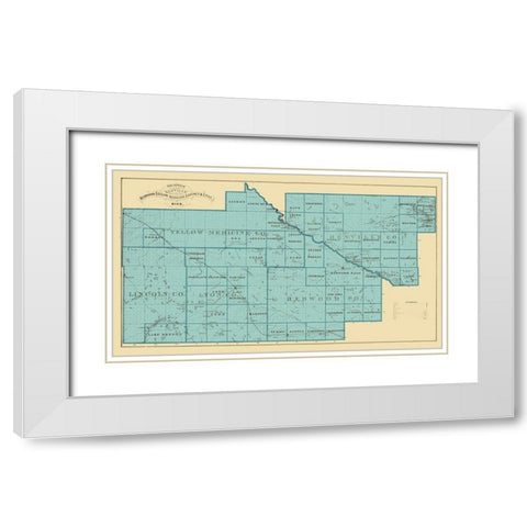 Redwood Yellow Medicine Lincoln Lyon Minnesota White Modern Wood Framed Art Print with Double Matting by Andreas