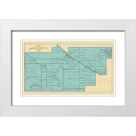 Redwood Yellow Medicine Lincoln Lyon Minnesota White Modern Wood Framed Art Print with Double Matting by Andreas