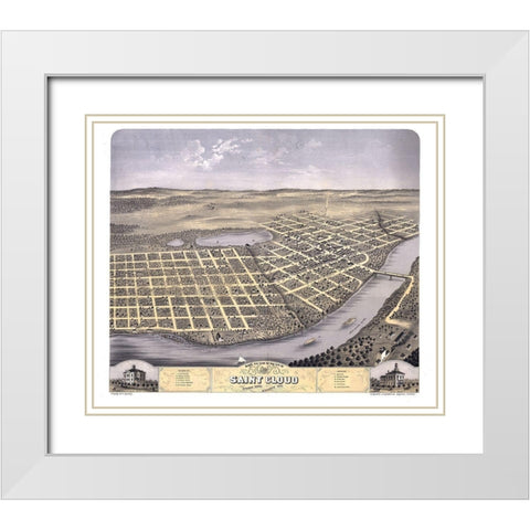 Saint Cloud Minnesota - Ruger 1869 White Modern Wood Framed Art Print with Double Matting by Ruger