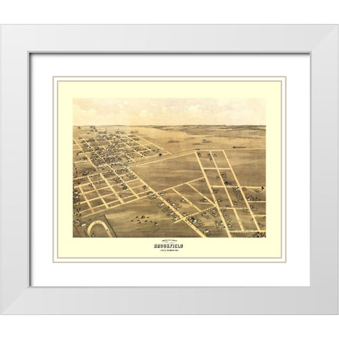 Brookfield Missouri - Ruger 1869 White Modern Wood Framed Art Print with Double Matting by Ruger