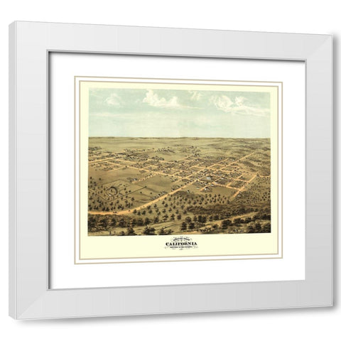 California Missouri - Ruger 1869 White Modern Wood Framed Art Print with Double Matting by Ruger