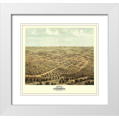 California Missouri - Ruger 1869 White Modern Wood Framed Art Print with Double Matting by Ruger