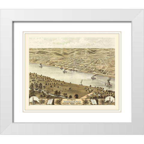Washington Missouri - Ruger 1869 White Modern Wood Framed Art Print with Double Matting by Ruger