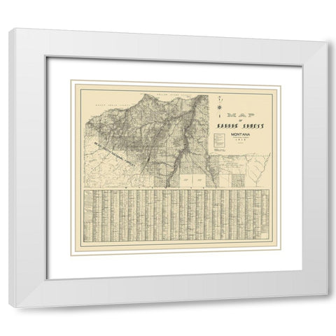 Carbon Montana Landowner - Gibson 1912 White Modern Wood Framed Art Print with Double Matting by Gibson