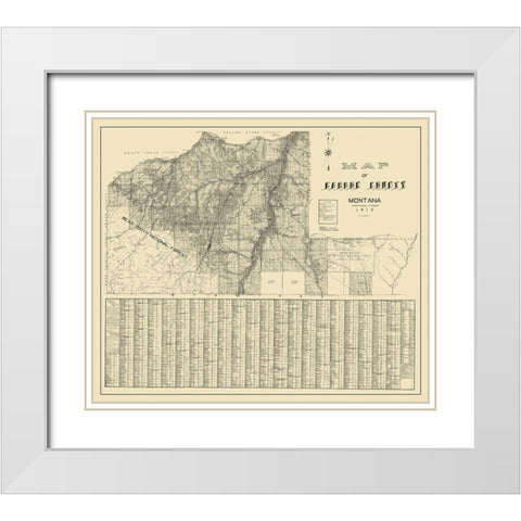 Carbon Montana Landowner - Gibson 1912 White Modern Wood Framed Art Print with Double Matting by Gibson