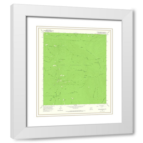 Grouse Mountain New Mexico Quad - USGS 1965 White Modern Wood Framed Art Print with Double Matting by USGS