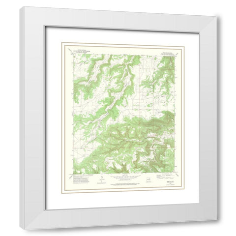 Maes New Mexico Quad - USGS 1972 White Modern Wood Framed Art Print with Double Matting by USGS