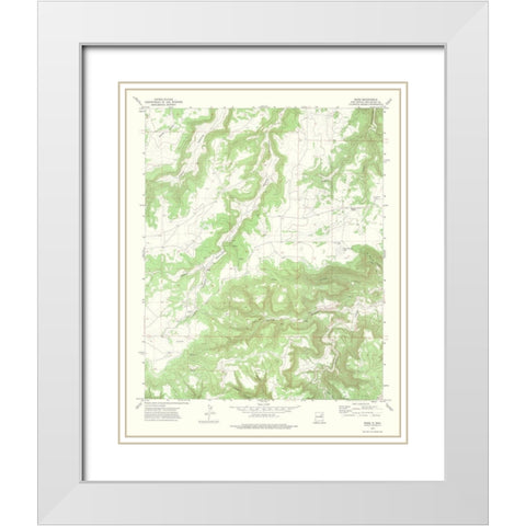 Maes New Mexico Quad - USGS 1972 White Modern Wood Framed Art Print with Double Matting by USGS