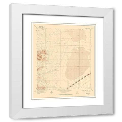 Mondel New Mexico Quad - USGS 1964 White Modern Wood Framed Art Print with Double Matting by USGS