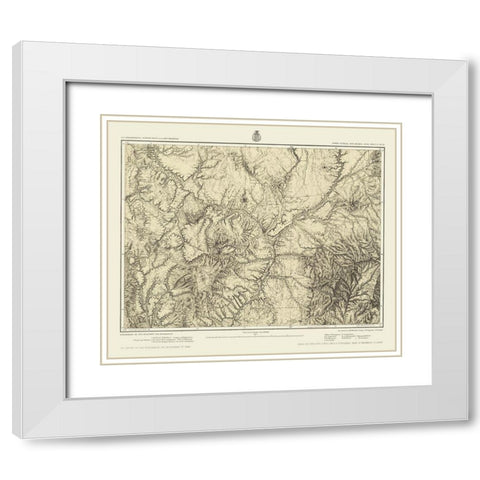 New Mexico New Mexico Sheet - US Army 1876 White Modern Wood Framed Art Print with Double Matting by US Army