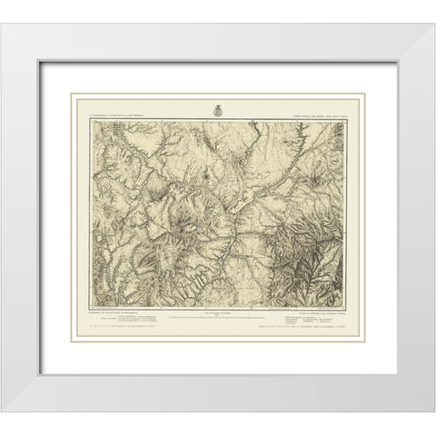 New Mexico New Mexico Sheet - US Army 1876 White Modern Wood Framed Art Print with Double Matting by US Army