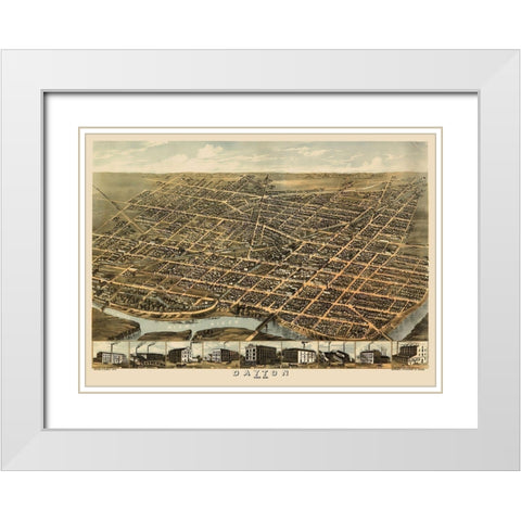 Dayton Ohio - Ruger 1870 White Modern Wood Framed Art Print with Double Matting by Ruger