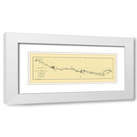 Hillsborough and Cincinnati Railroad - Jacobil White Modern Wood Framed Art Print with Double Matting by Jacobil
