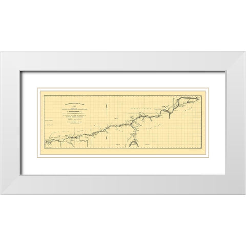 Hillsborough and Cincinnati Railroad - Jacobil White Modern Wood Framed Art Print with Double Matting by Jacobil