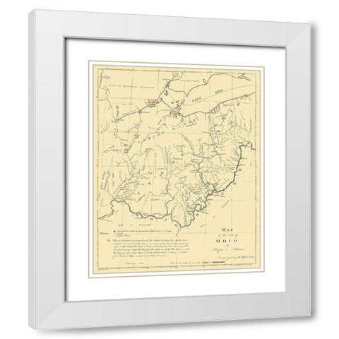 Ohio - Putnam 1804 White Modern Wood Framed Art Print with Double Matting by Putnam