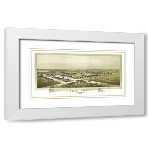 Fort Reno Oklahoma - Fowler 1891 White Modern Wood Framed Art Print with Double Matting by Fowler