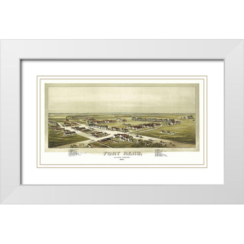 Fort Reno Oklahoma - Fowler 1891 White Modern Wood Framed Art Print with Double Matting by Fowler