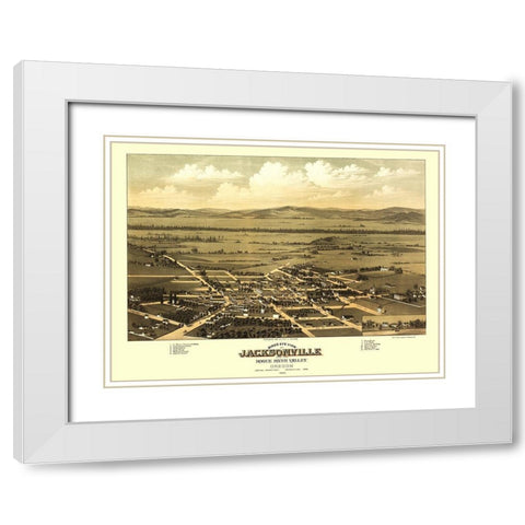 Jacksonville Oregon - Walpole 1883 White Modern Wood Framed Art Print with Double Matting by Walpole