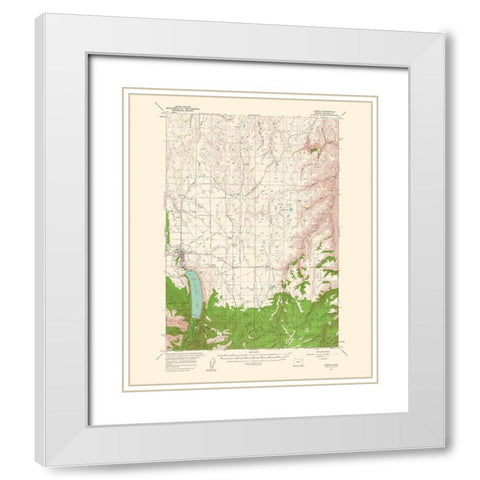 Joseph Oregon Quad - USGS 1963 White Modern Wood Framed Art Print with Double Matting by USGS