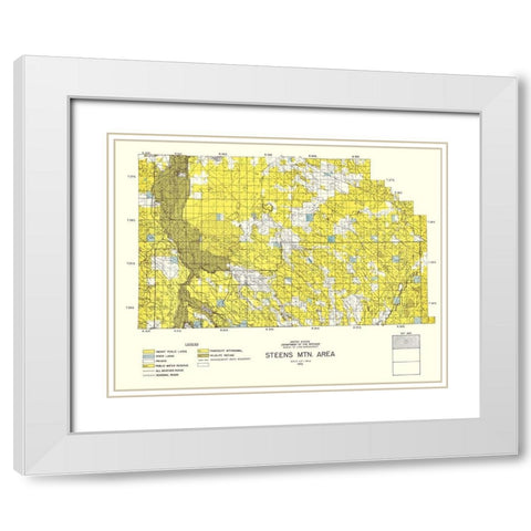 Steens Mountain North Oregon - DOI 1970 White Modern Wood Framed Art Print with Double Matting by DOI