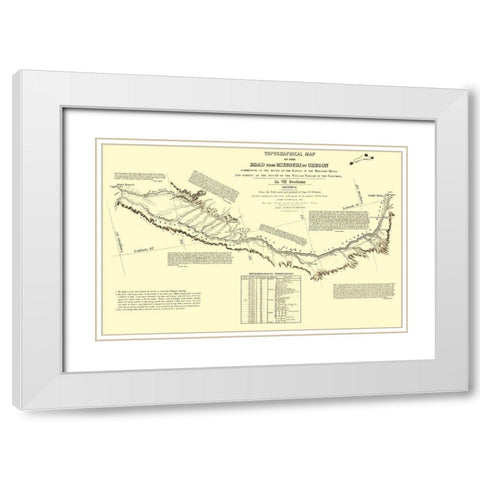 Oregon Trail Idaho 6 of 7 - Fremont 1846 White Modern Wood Framed Art Print with Double Matting by Fremont