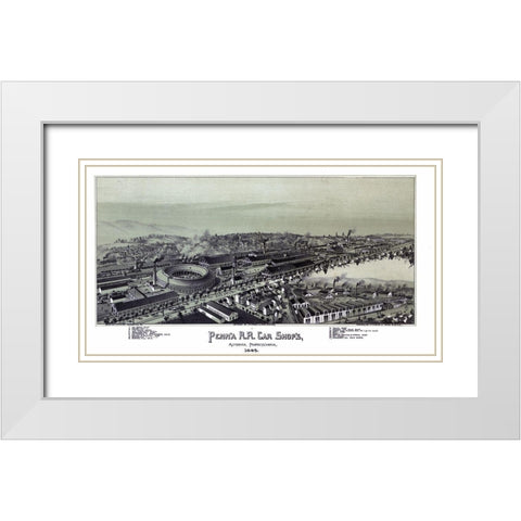Altoona Pennsylvania - Moyer 1895 White Modern Wood Framed Art Print with Double Matting by Moyer