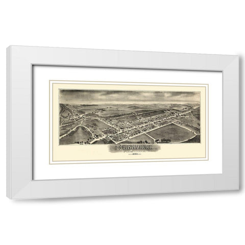 Bernville Pennsylvania - Moyer 1898 White Modern Wood Framed Art Print with Double Matting by Moyer