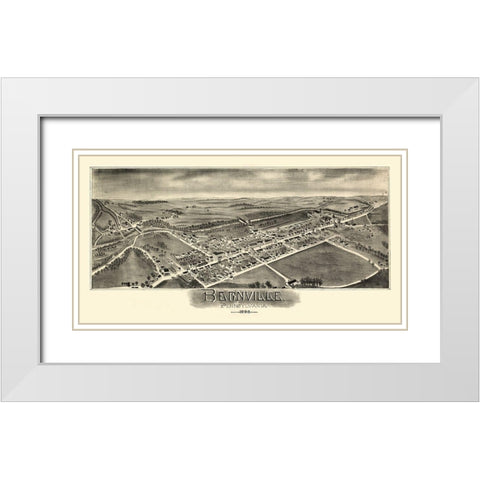Bernville Pennsylvania - Moyer 1898 White Modern Wood Framed Art Print with Double Matting by Moyer