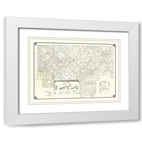 Forest County Pennsylvania - Whittekin 1895 White Modern Wood Framed Art Print with Double Matting by Whittekin