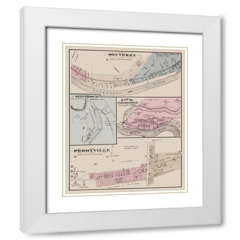 Monterey Keeversburg Upper Hillville Pennsylvania White Modern Wood Framed Art Print with Double Matting by Caldwell