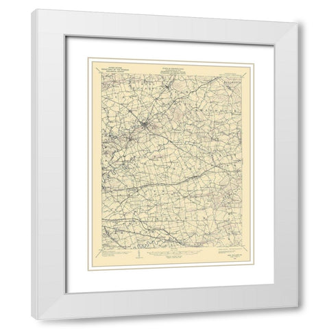 New Holland Pennsylvania Quad - USGS 1906 White Modern Wood Framed Art Print with Double Matting by USGS