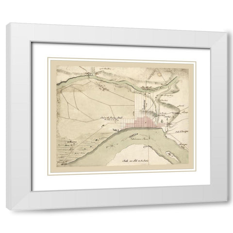 Philadelphia Pennsylvania -1778 White Modern Wood Framed Art Print with Double Matting by Unknown