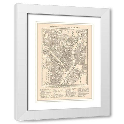 Pittsburgh Pennsylvania - Reynold 1921 White Modern Wood Framed Art Print with Double Matting by Reynold