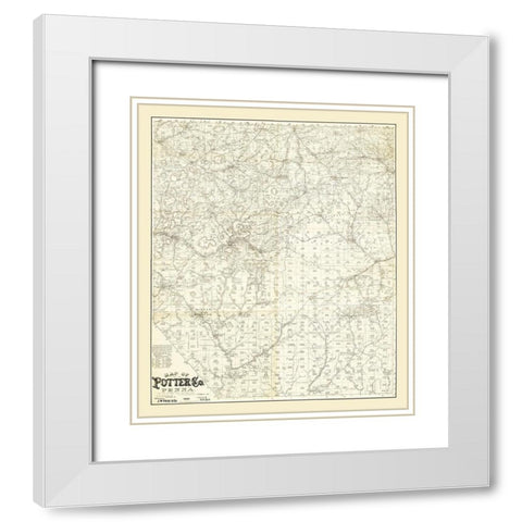 Potter County Pennsylvania - Beers 1893 White Modern Wood Framed Art Print with Double Matting by Beers