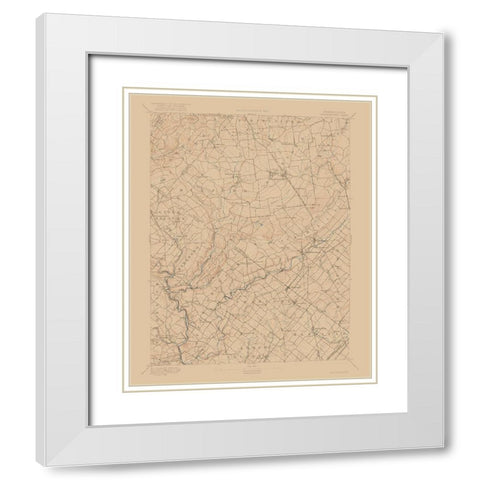 Pennsylvania Quakertown Sheet - USGS 1888 White Modern Wood Framed Art Print with Double Matting by USGS