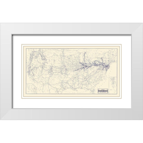 Pennsylvania -1889 White Modern Wood Framed Art Print with Double Matting by Unknown