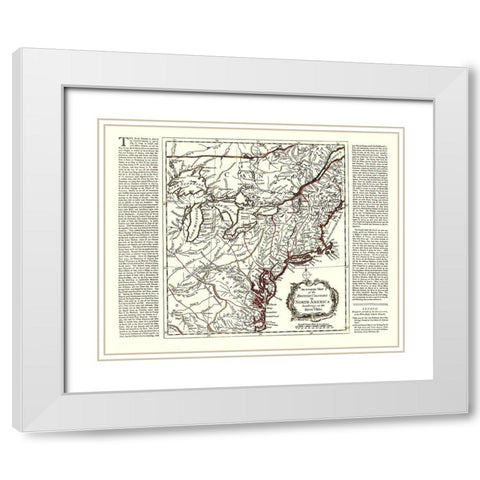 British Colonies North America Ohio River White Modern Wood Framed Art Print with Double Matting by Overton