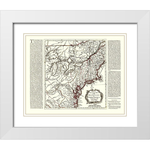 British Colonies North America Ohio River White Modern Wood Framed Art Print with Double Matting by Overton