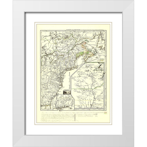 Canada Louisiana by St Augustine - Roy 1755 White Modern Wood Framed Art Print with Double Matting by Roy