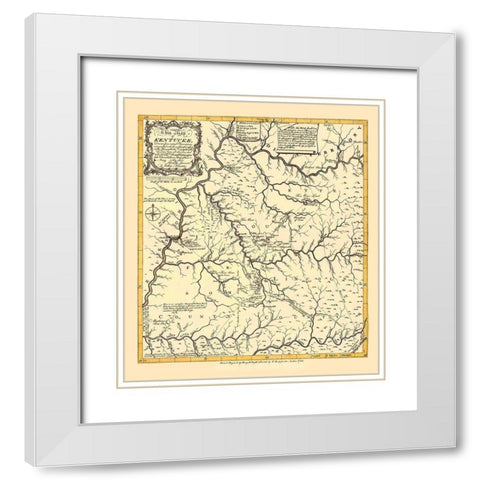 Kentucky - Filson 1784 White Modern Wood Framed Art Print with Double Matting by Filson