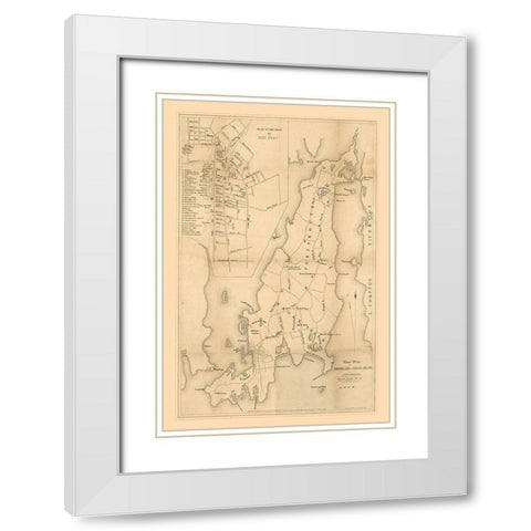 Rhode Island - Hammett 1849 White Modern Wood Framed Art Print with Double Matting by Hammett