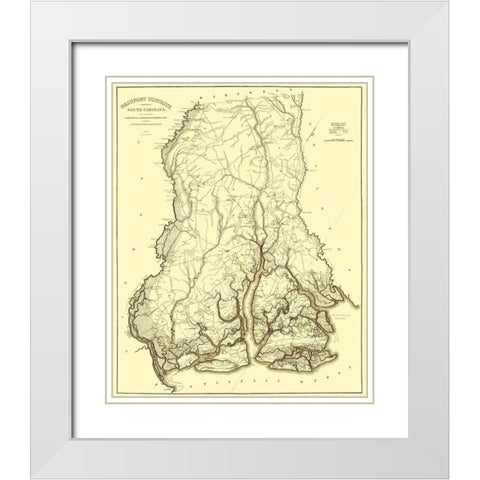 Beaufort, Hilton Head South Carolina Landowner White Modern Wood Framed Art Print with Double Matting by Tanner