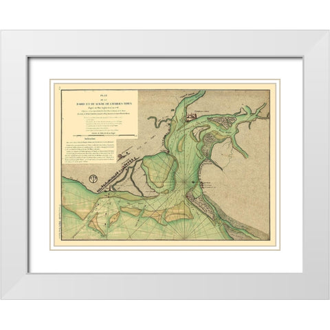 Charleston South Carolina - Sartine 1778 White Modern Wood Framed Art Print with Double Matting by Sartine