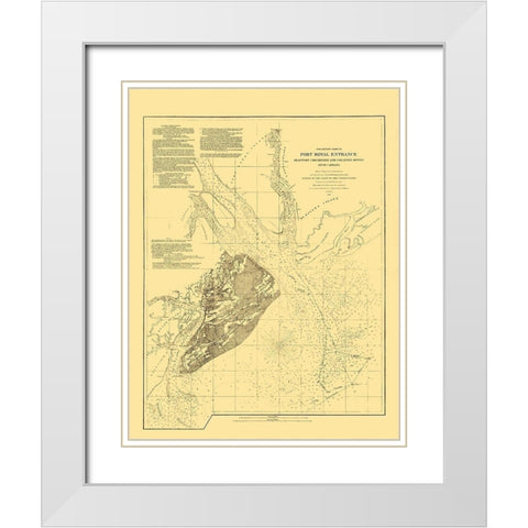 Hilton Head Island South Carolina Ship Channel White Modern Wood Framed Art Print with Double Matting by Bache