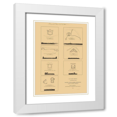 South Carolina Rebel Defences - Willenbucher 1862 White Modern Wood Framed Art Print with Double Matting by Willenbucher
