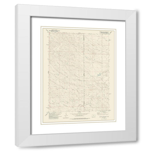 Coffee Flats South Dakota Quad - USGS 1978 White Modern Wood Framed Art Print with Double Matting by USGS